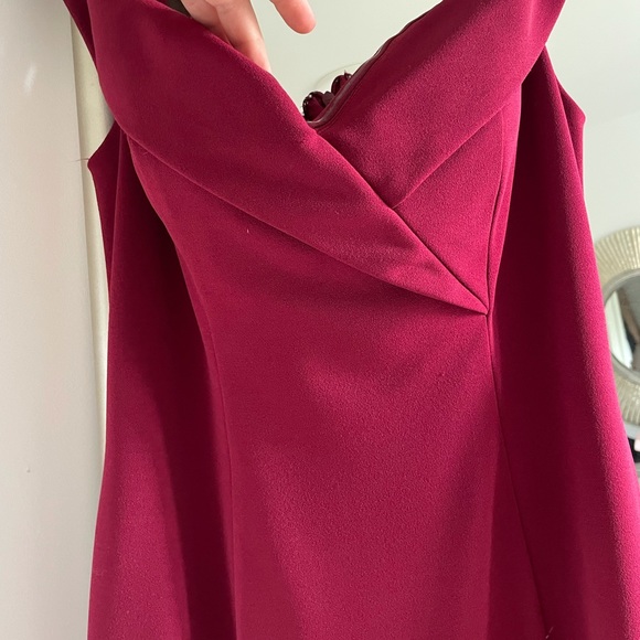 Burgundy Dress Size 8/10 - Picture 4 of 6